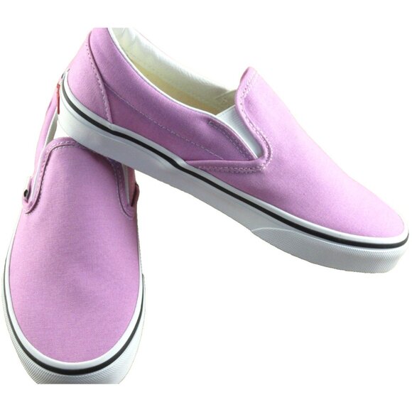 Vans Women's Classic Slip On Orchid Purple True White Canvas Shoes Sizes NIB - Picture 4 of 7